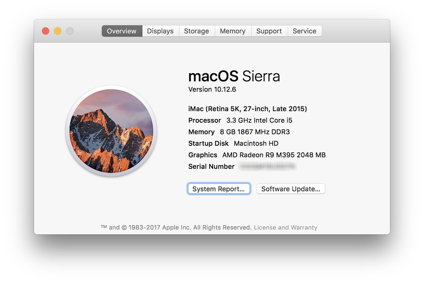 apple service diagnostic for mac sierra version 10.13.6